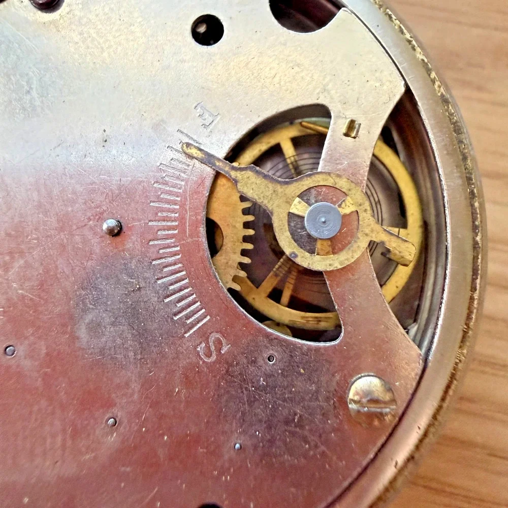 Vintage Ingraham Biltmore Pocket Watch USA Parts Repair Missing Hand Bow